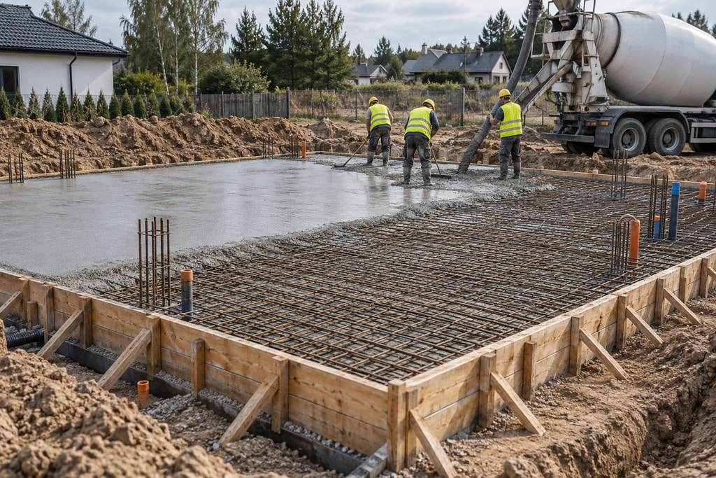 Płyta fundamentowa jako zastosowanie betonu towarowego